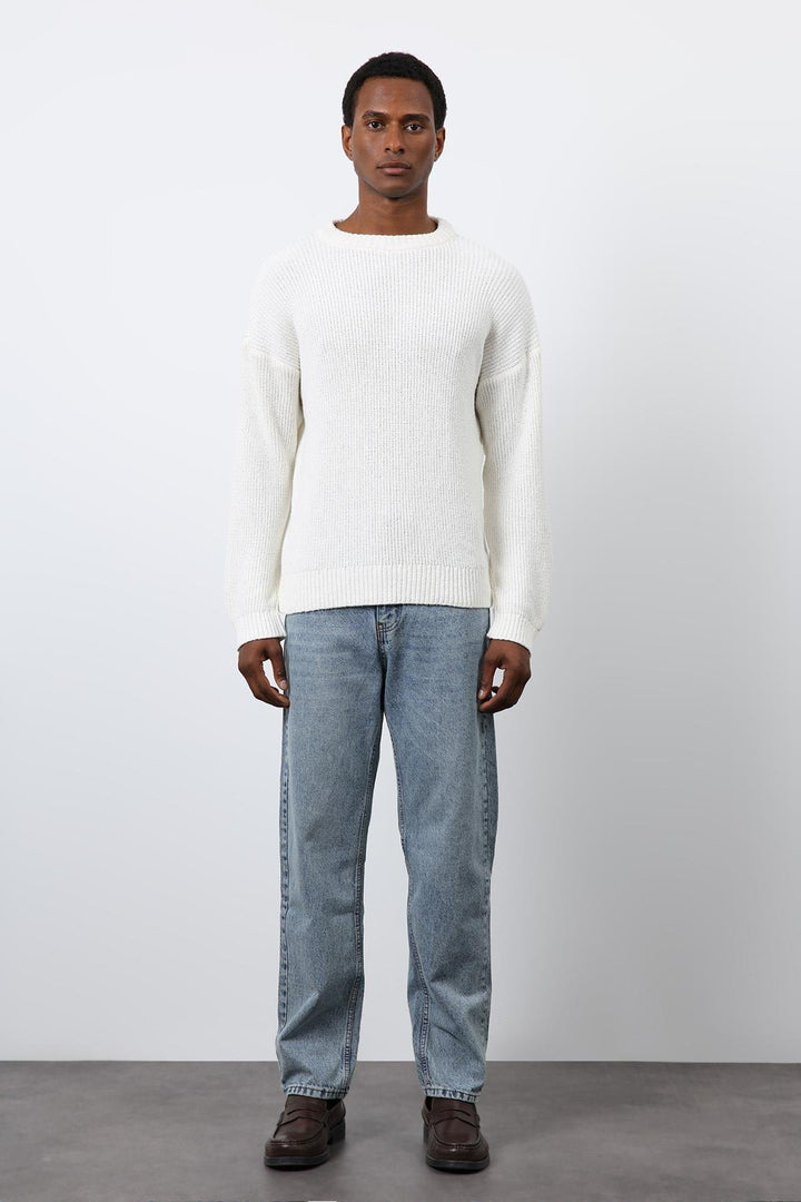 ANT Antioch Ecru Knitted Men's Sweater - Meudon