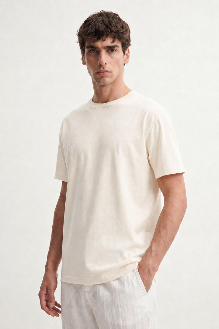 ANT Antioch Ekru Pamuklu Erkek T-Shirt - Coral Springs