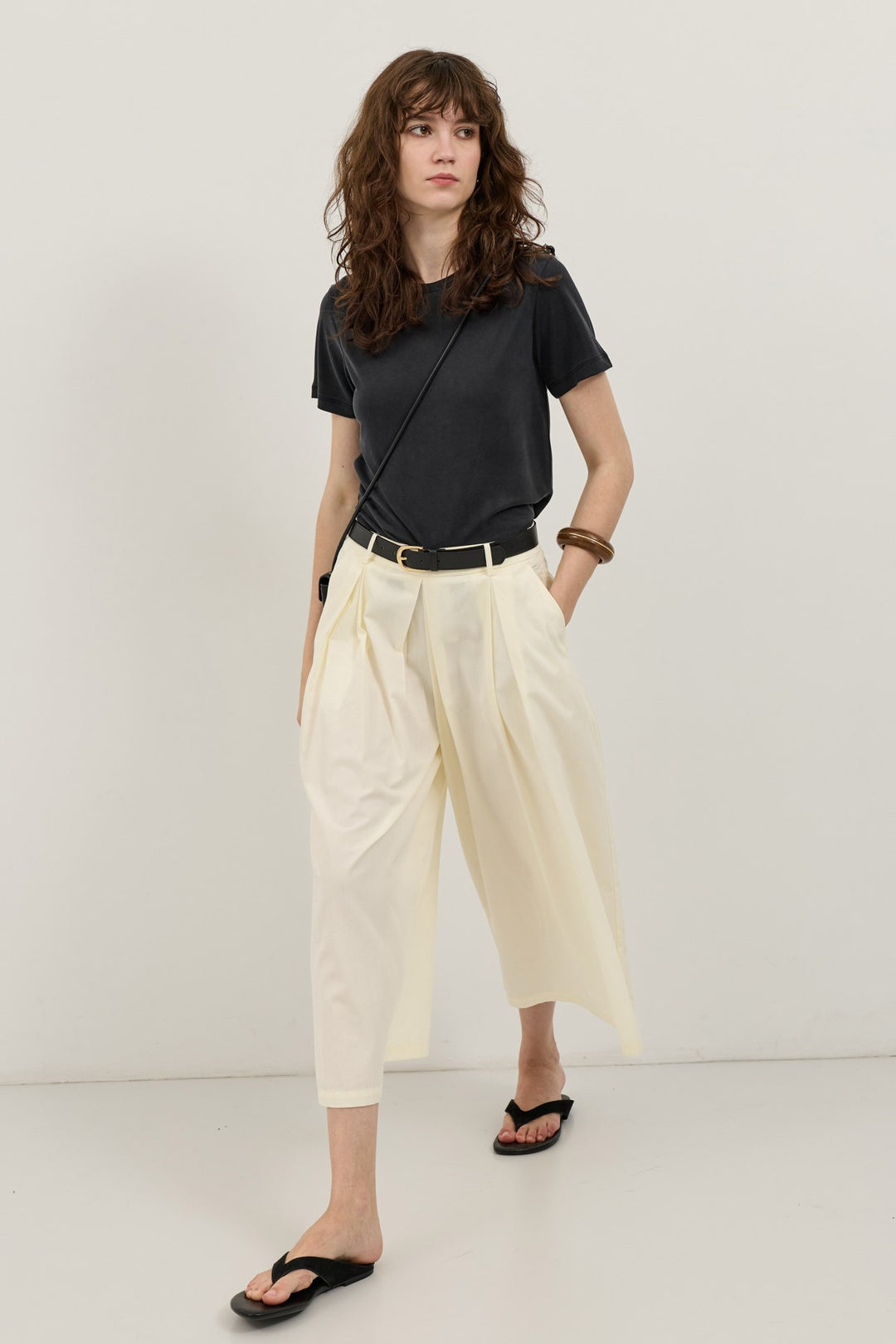 ANT Antioch Ekru Pileli Culotte Pantolon - Wilrijk