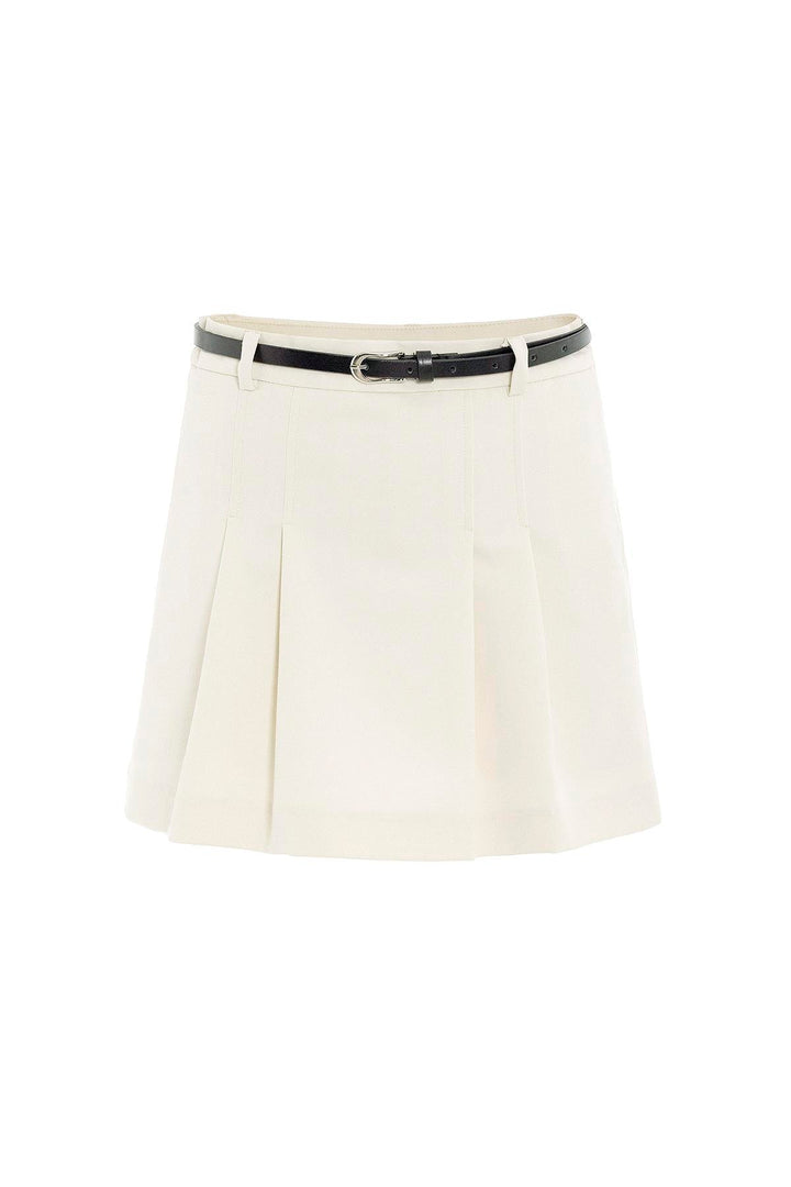 ANT Antioch Ecru Pleated Women's Mini Skirt - Braga