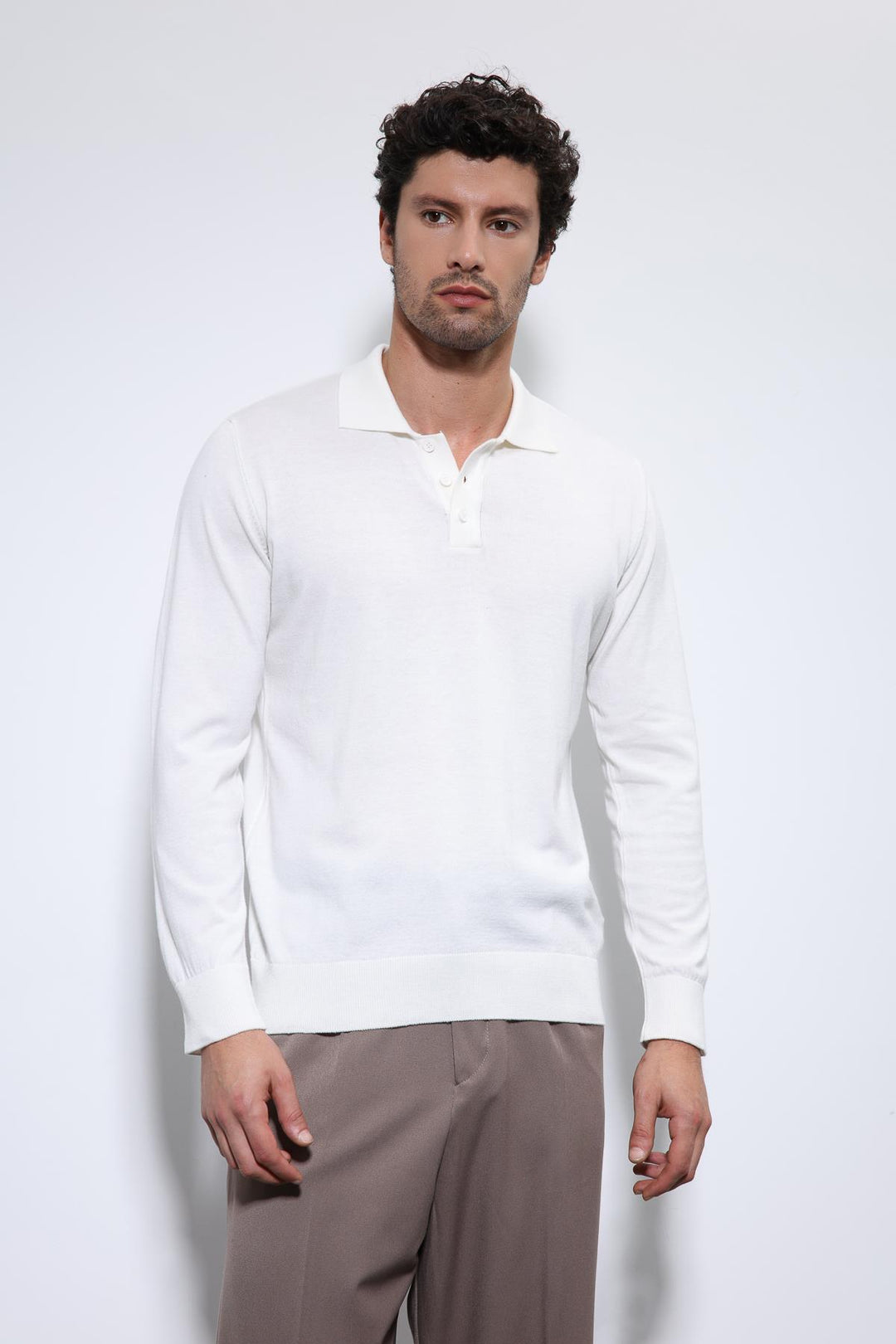 ANT Antioch Ekru Polo Yaka Erkek Kazak - Beaverton