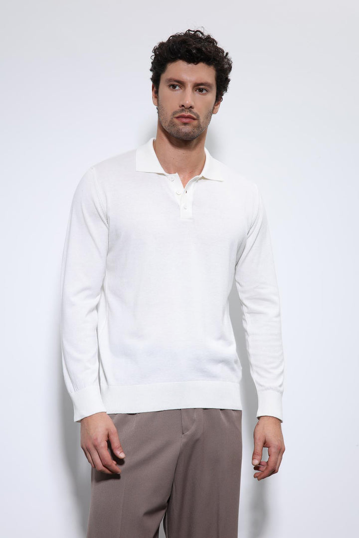 ANT Antioch Ekru Polo Yaka Erkek Kazak - Beaverton