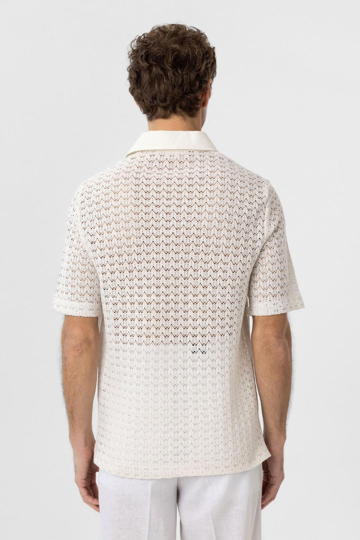 ANT Antioch Ekru Polo Yaka Örgü Erkek T-Shirt - Mons