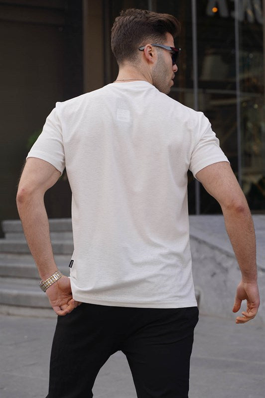 MDX Ecru Regular Fit Basic Men's T-Shirt 6069 - Igualada