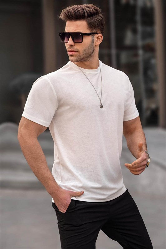 MDX Ecru Regular Fit Basic Men's T-Shirt 6069 - Igualada
