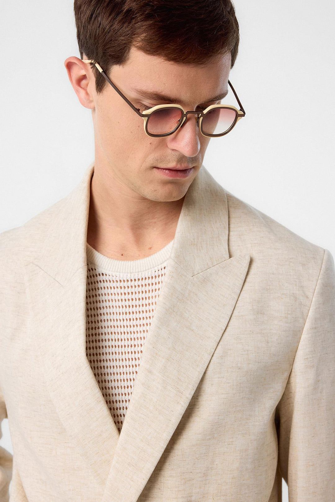 ANT Antioch Ecru Relax Fit Linen Blend Men's Blazer Jacket - Seraing