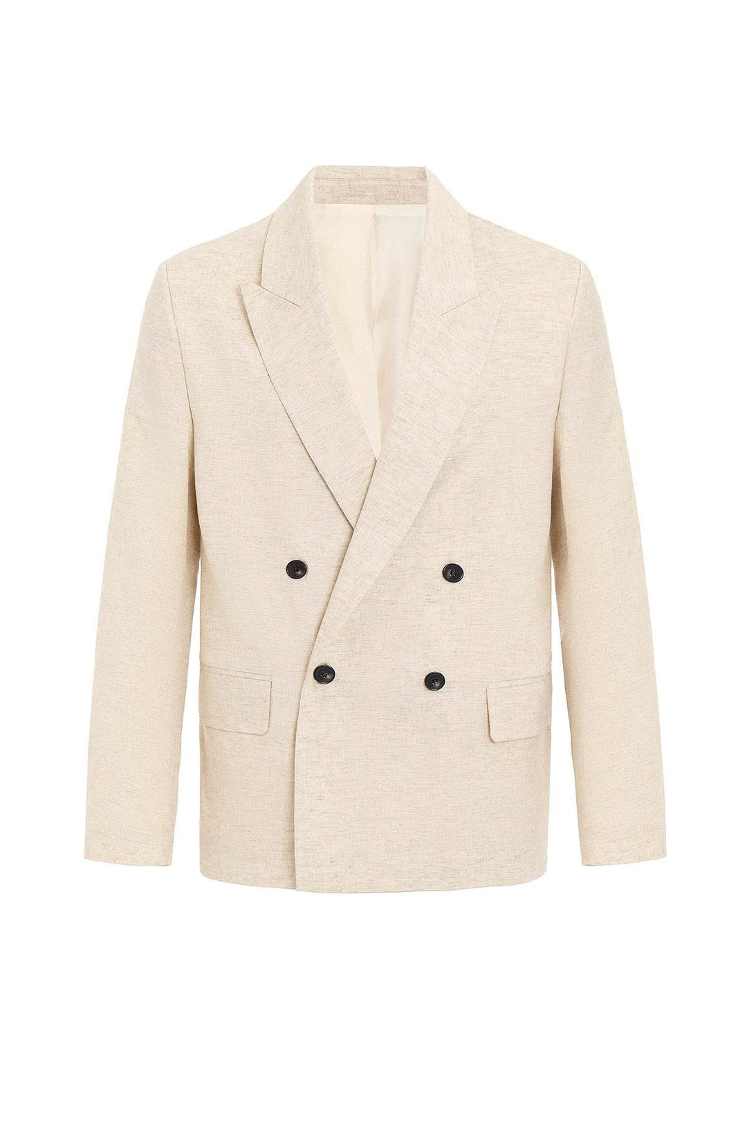 ANT Antioch Ecru Relax Fit Linen Blend Men's Blazer Jacket - Seraing