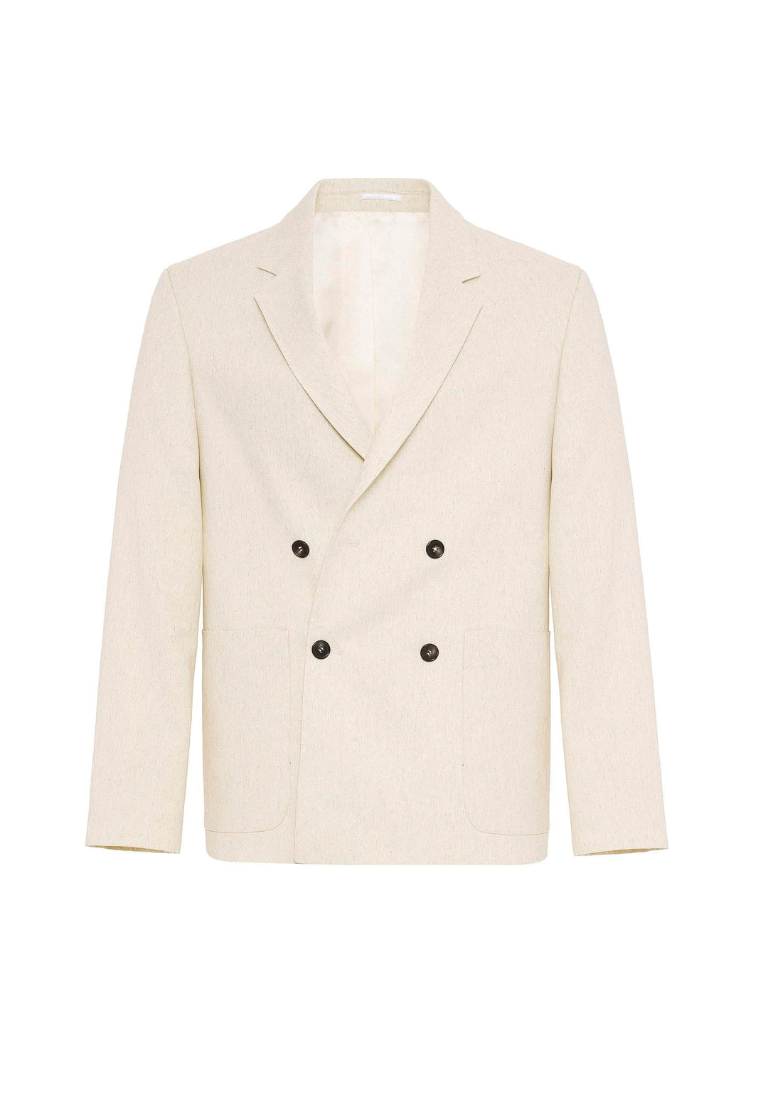 ANT Antioch Ekru Relax Fit Keten Karışımlı Erkek Blazer Ceket - Ameca
