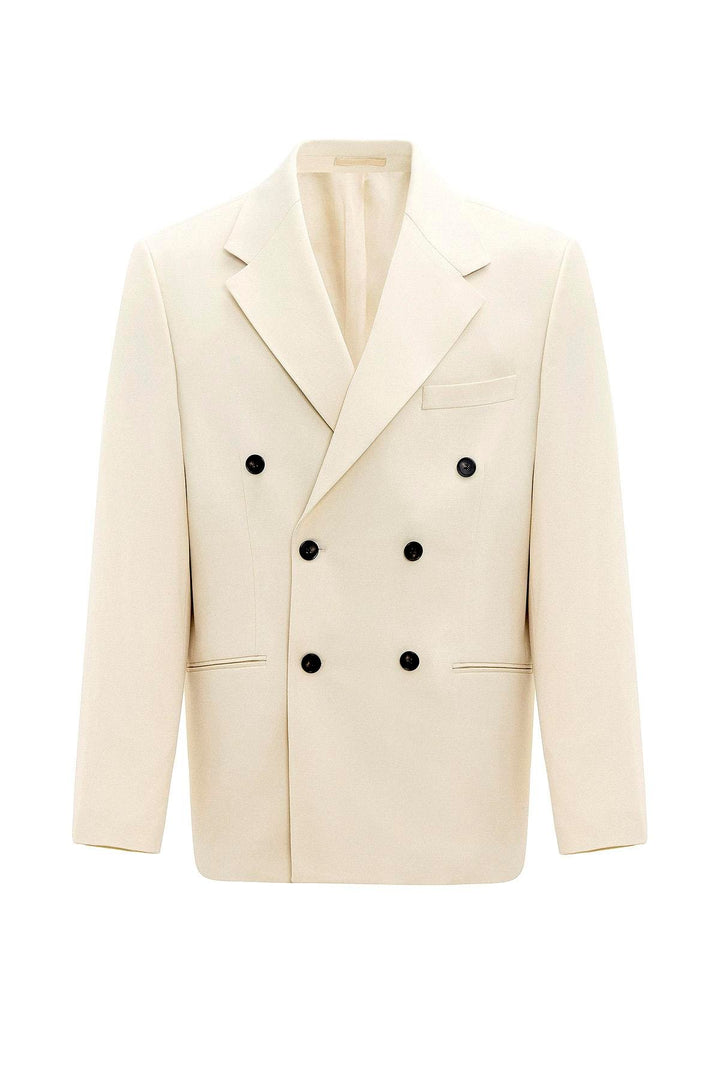 ANT Antioch Ecru Relax Fit Double Breasted Men's Blazer Jacket - Killeen