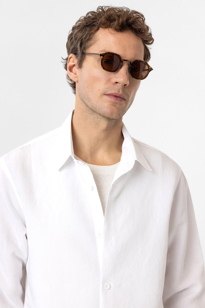 ANT Antioch Ecru Relax Fit Modal Fabric Men's Shirt - Cuxhaven