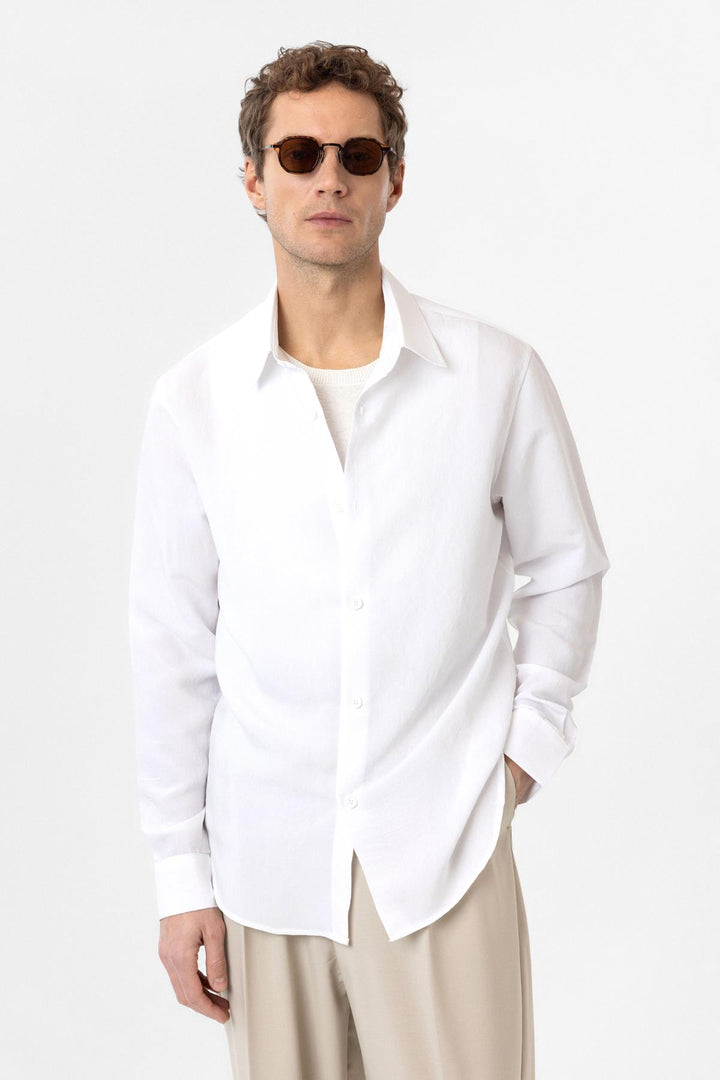 ANT Antioch Ecru Relax Fit Modal Fabric Men's Shirt - San Pedro Garza García