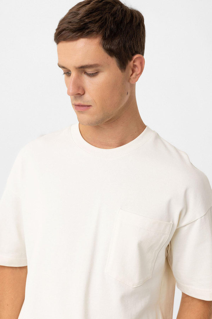 ANT Antioch Ekru Relaxed Basic Erkek T-Shirt - Smithtown