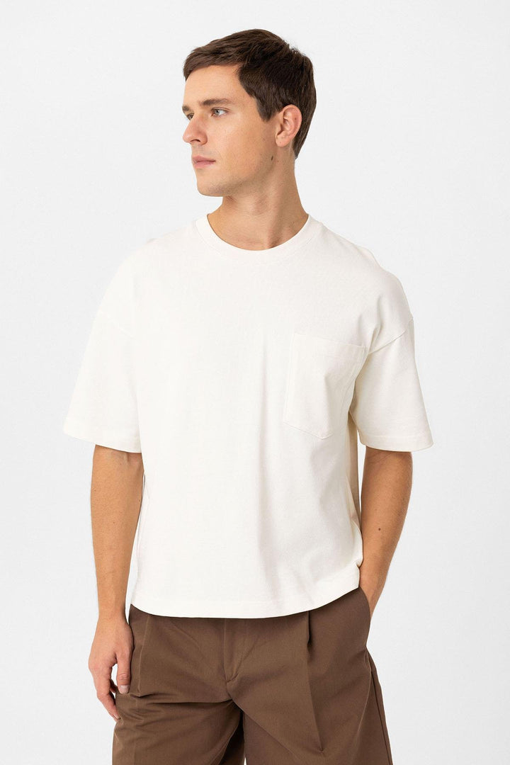 ANT Antioch Ekru Relaxed Basic Erkek T-Shirt - Smithtown