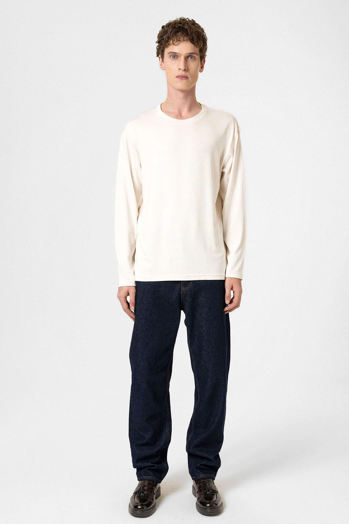 ANT Antioch Ekru Relaxed Fit Basic Erkek T-Shirt - Bloomington