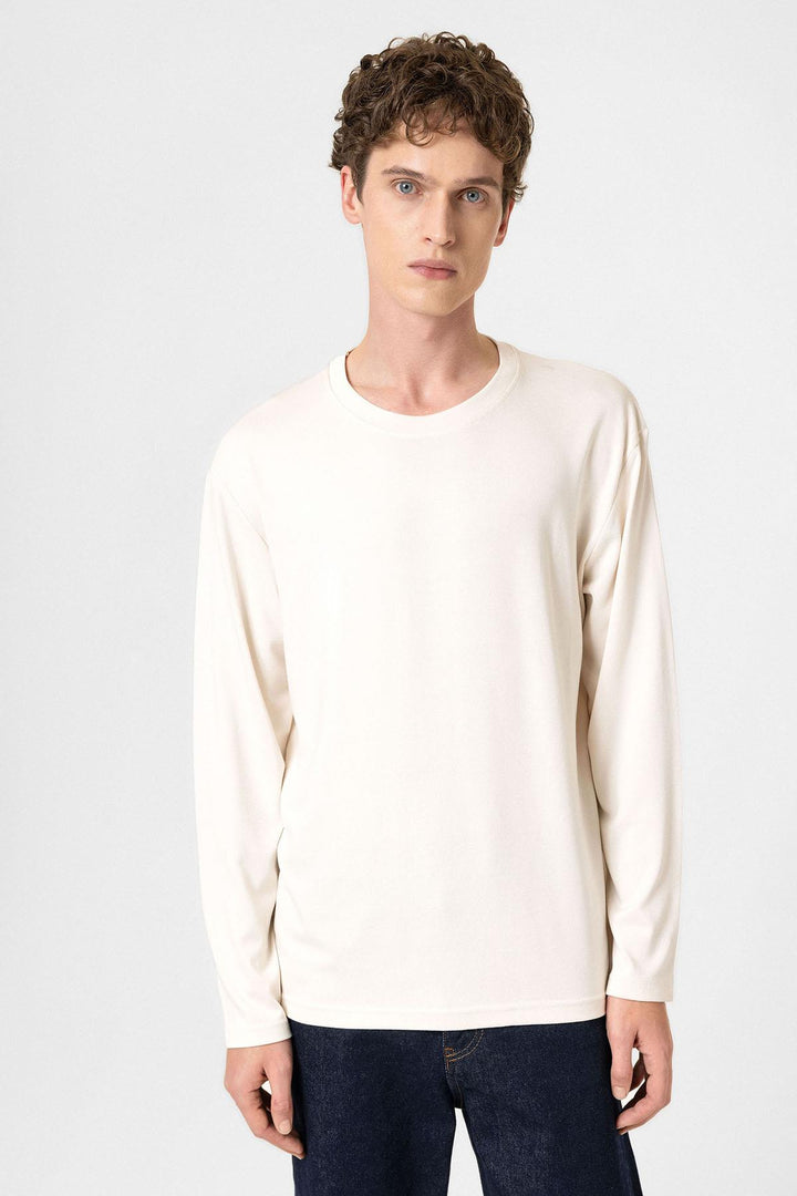 ANT Antioch Ekru Relaxed Fit Basic Erkek T-Shirt - Bloomington