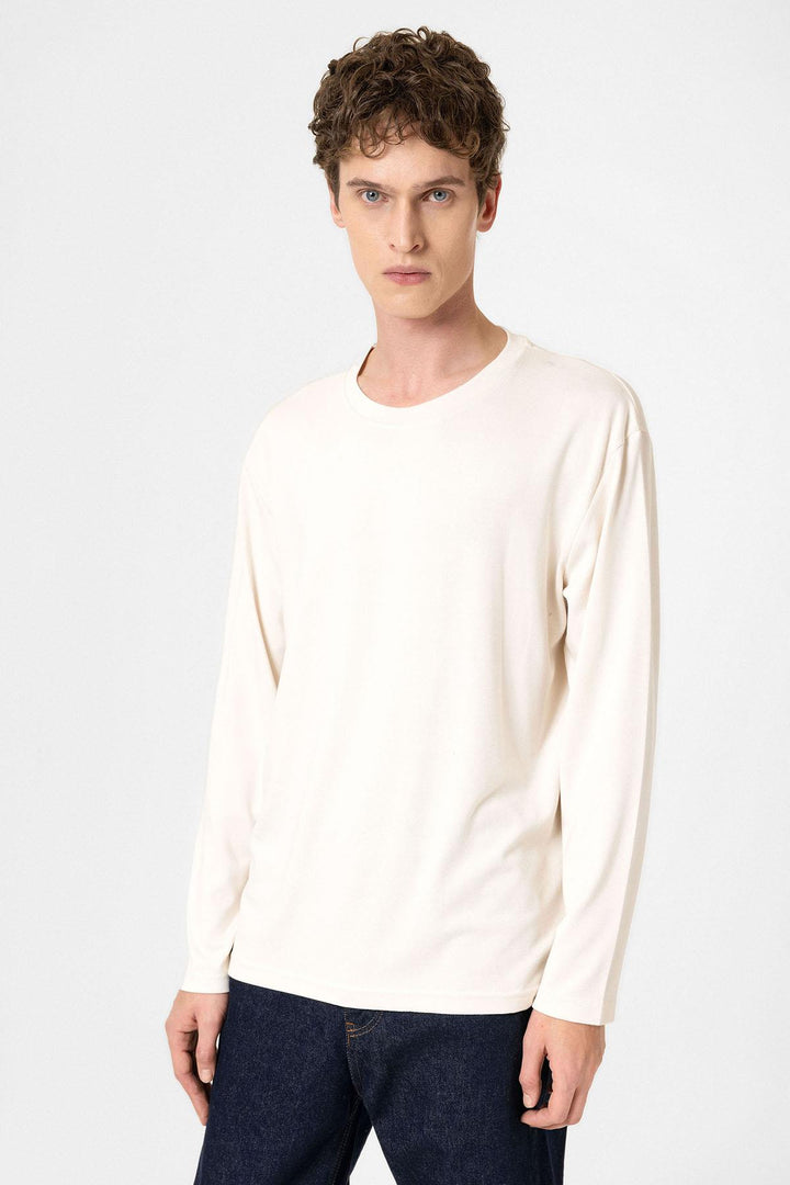 ANT Antioch Ekru Relaxed Fit Basic Erkek T-Shirt - Bloomington
