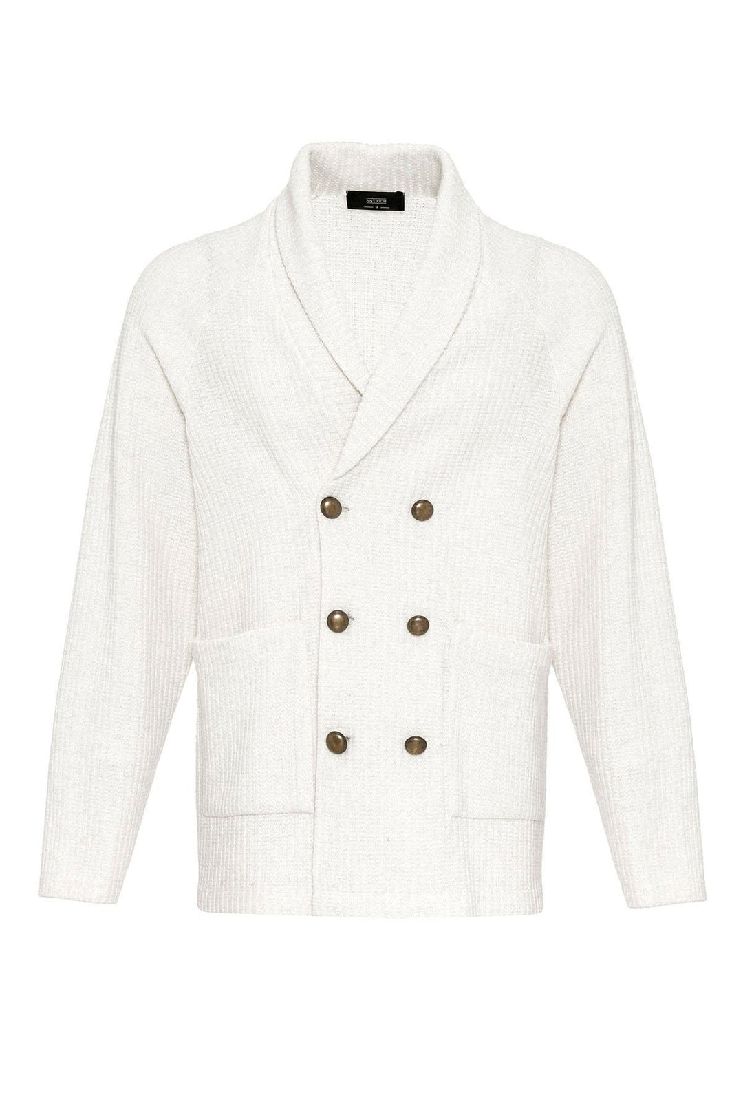 ANT Shawl Collar Double Breasted Closure Men's Cardigan - Santa Cruz