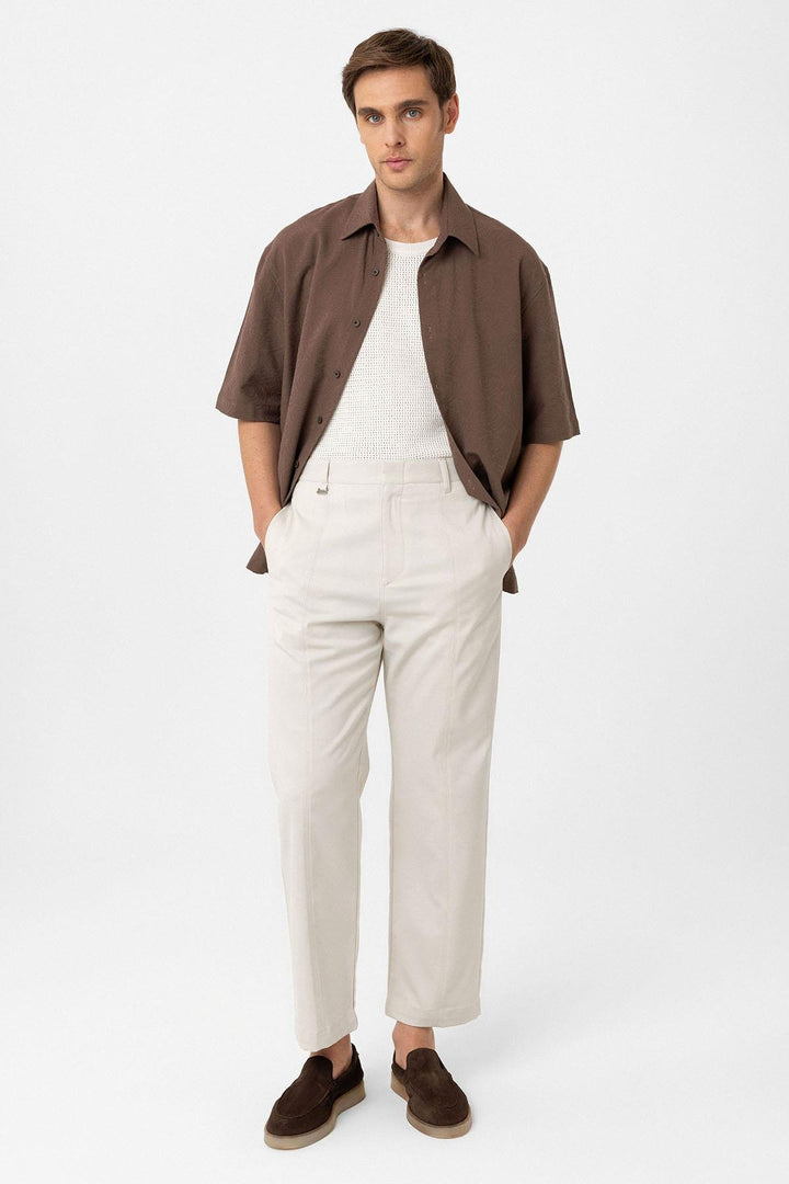 ANT Antioch Ekru Straight Fit Erkek Pantolon - Chaïdári