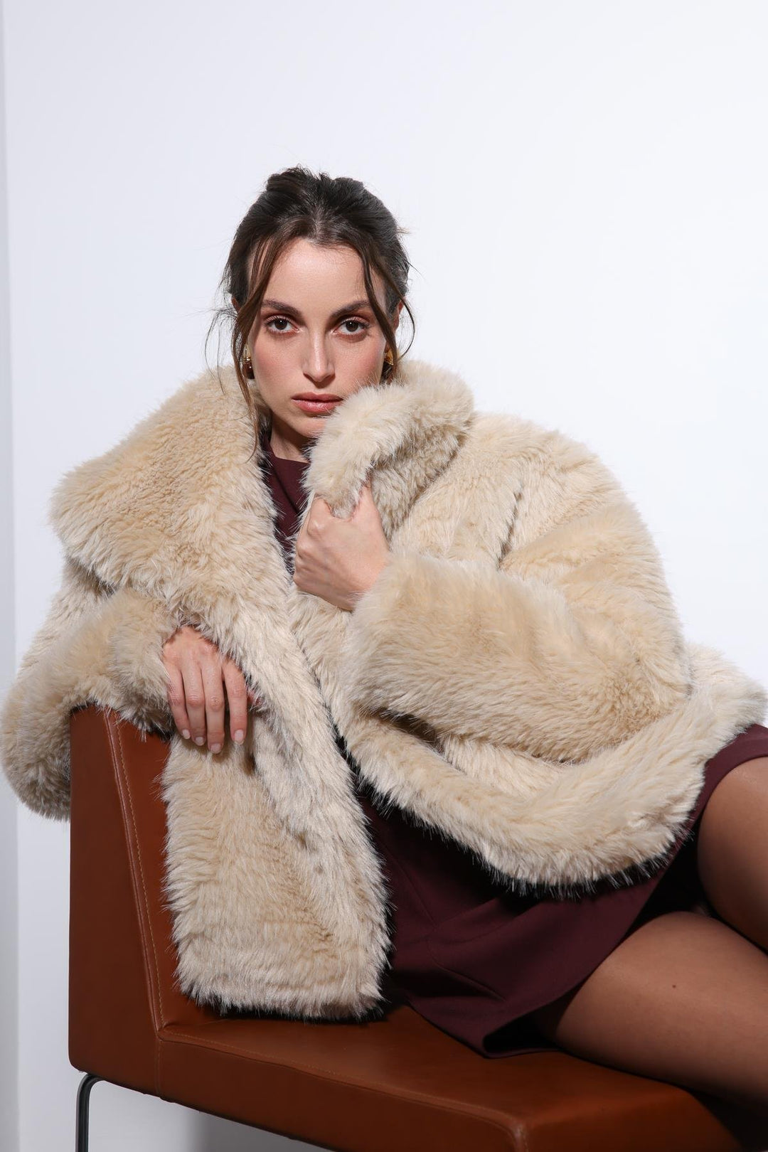 ANT Antioch Ecru Faux Fur Women's Jacket - Petroúpoli