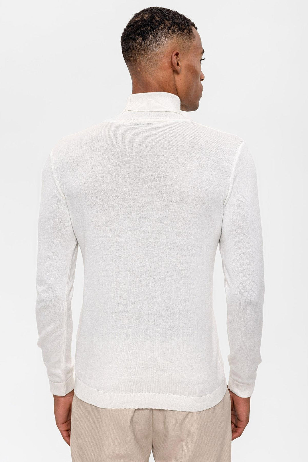 ANT Antioch Ecru High Neck Men's Sweater - Angoulême