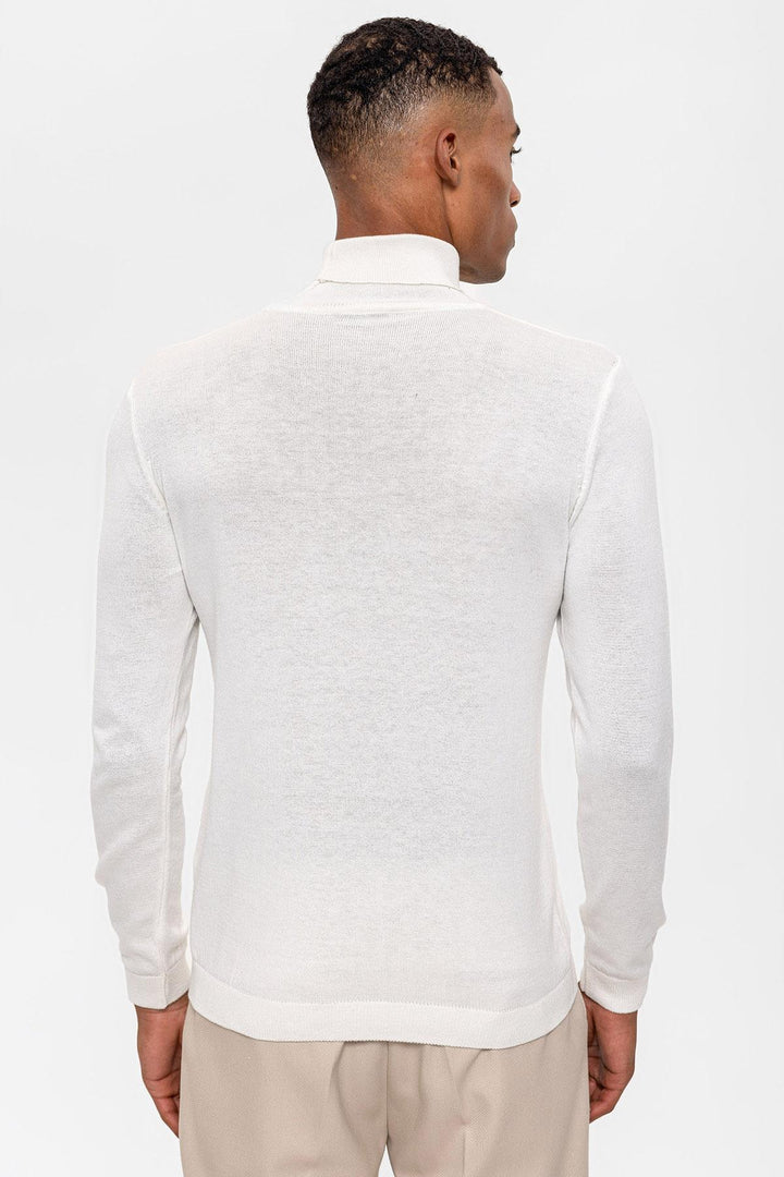 ANT Antioch Ecru High Neck Men's Sweater - Angoulême