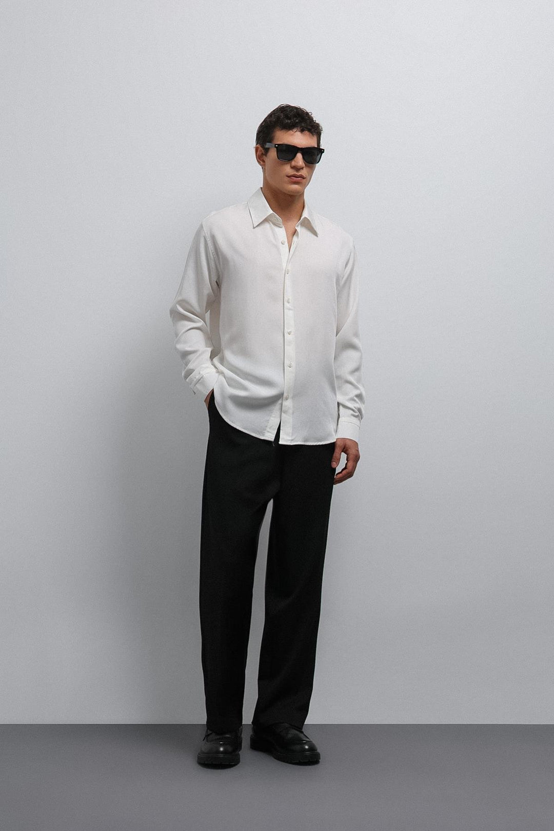 ANT Antioch Ecru Technical Regular Fit Men's Shirt - Heerhugowaard