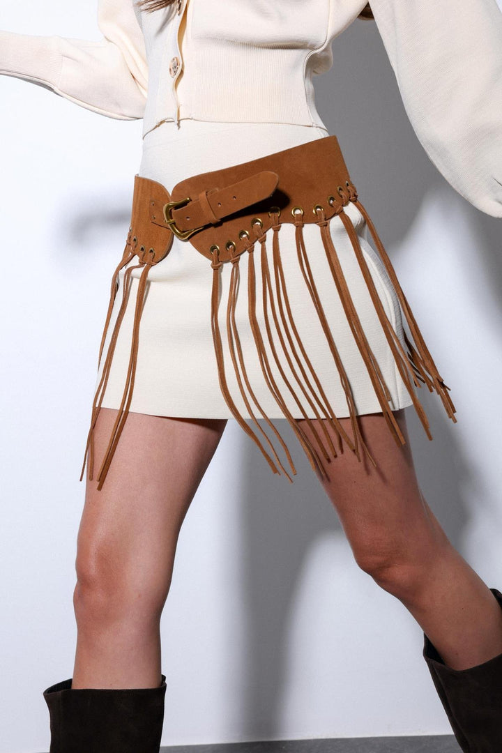 ANT Antioch Ecru Knit Women's Mini Skirt - North Brunswick