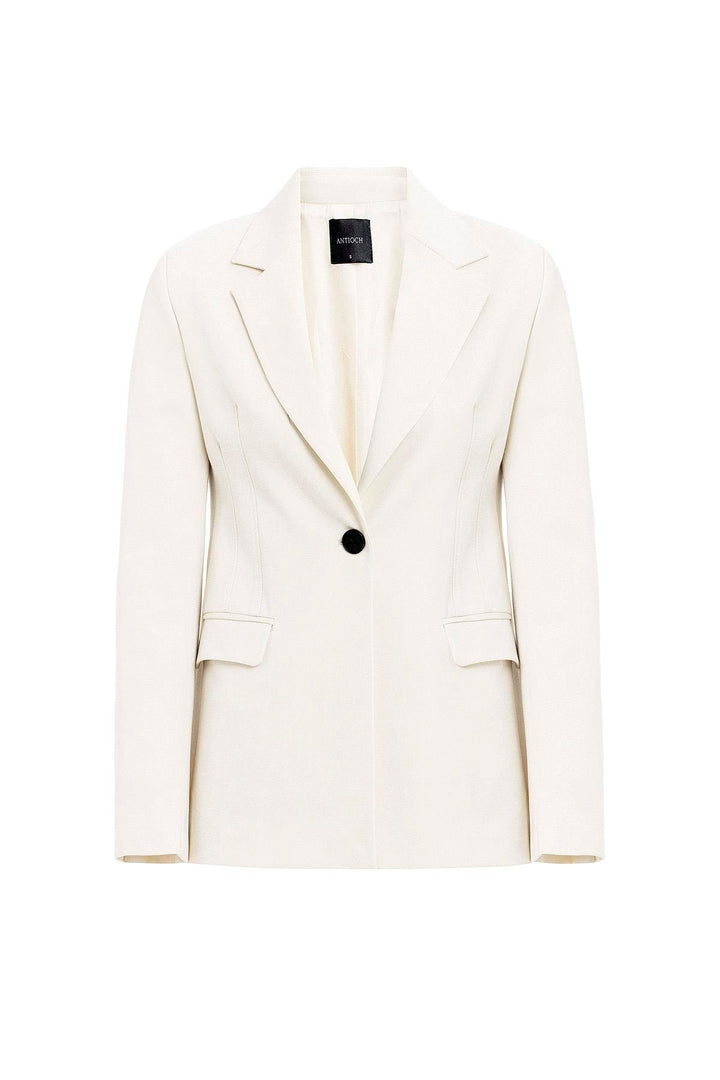 ANT Antioch Ecru Woman Blazer Jacket Sitting on the Body - Portsmouth