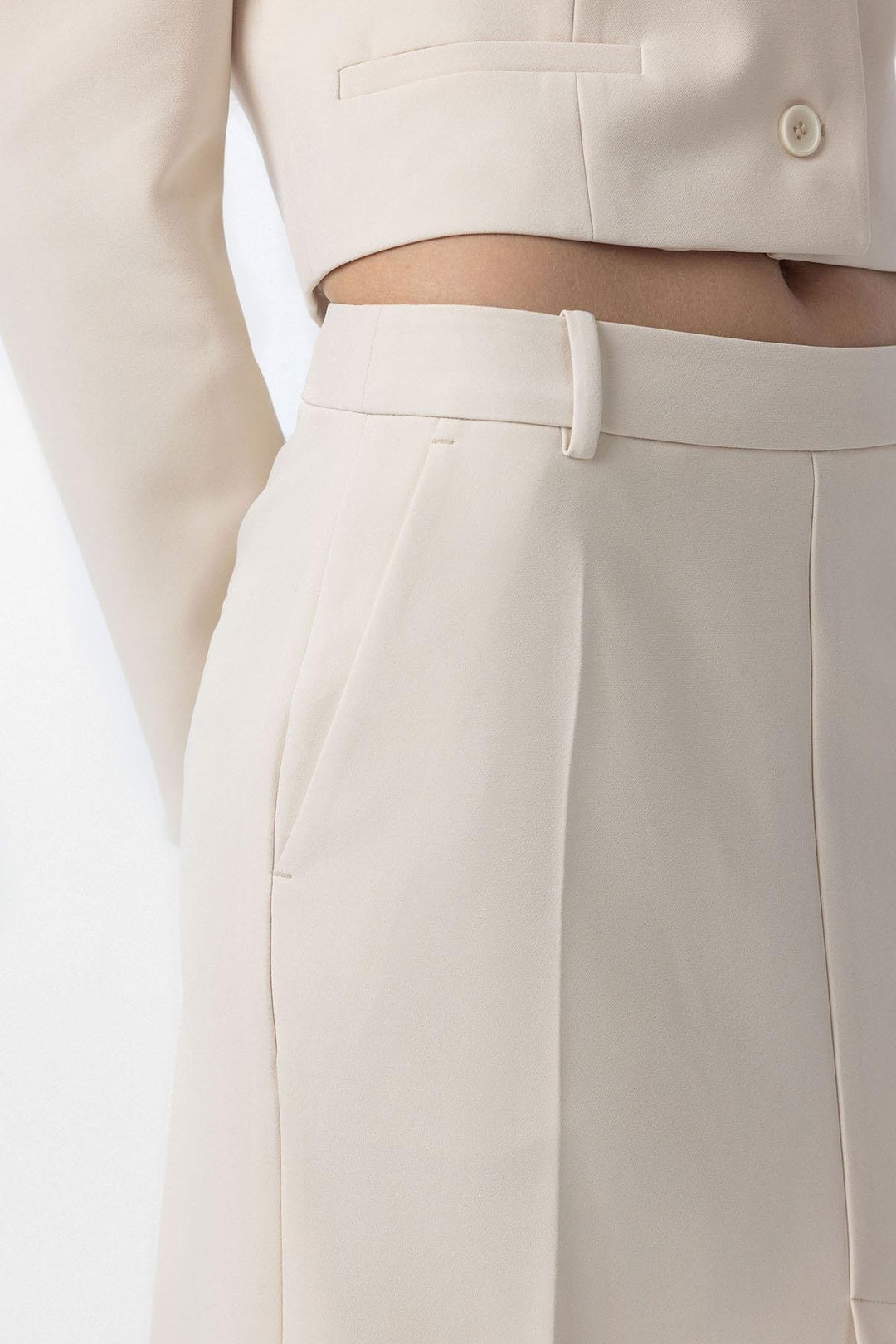 ANT Antioch Ecru Slit Women's Pencil Skirt - Taranto