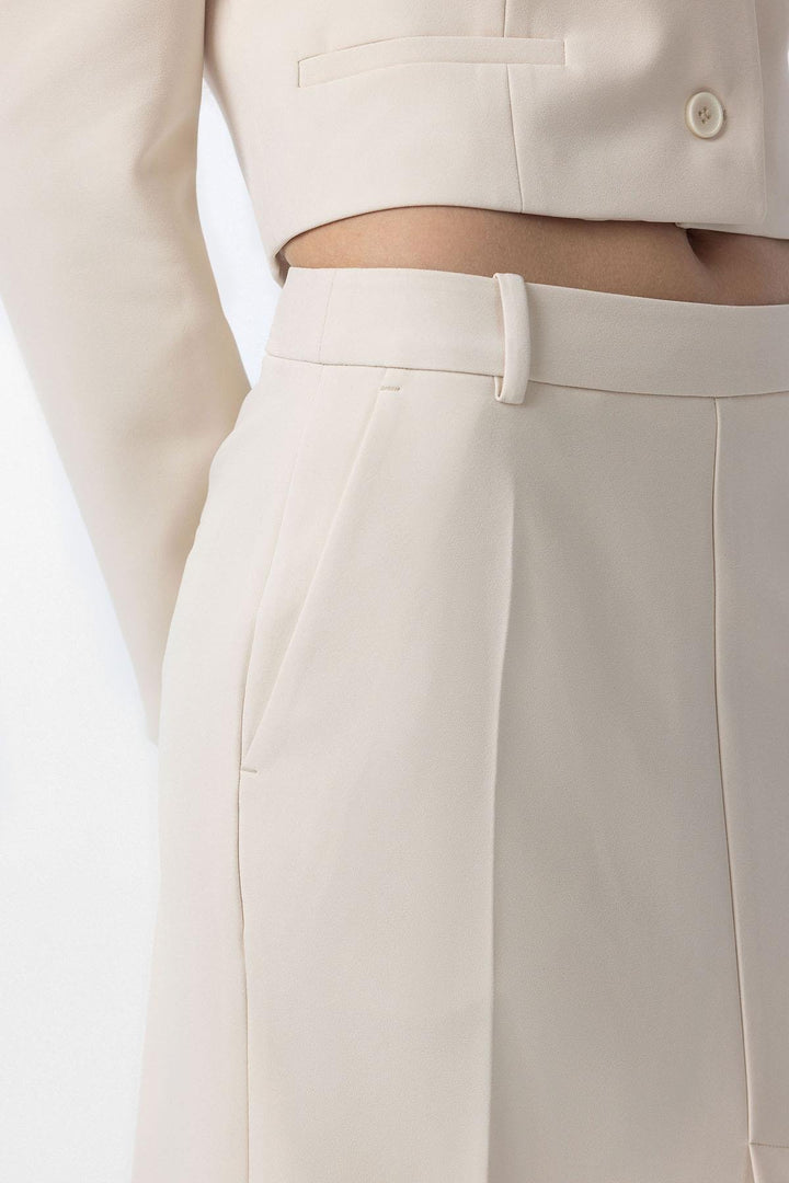 ANT Antioch Ecru Slit Women's Pencil Skirt - Taranto