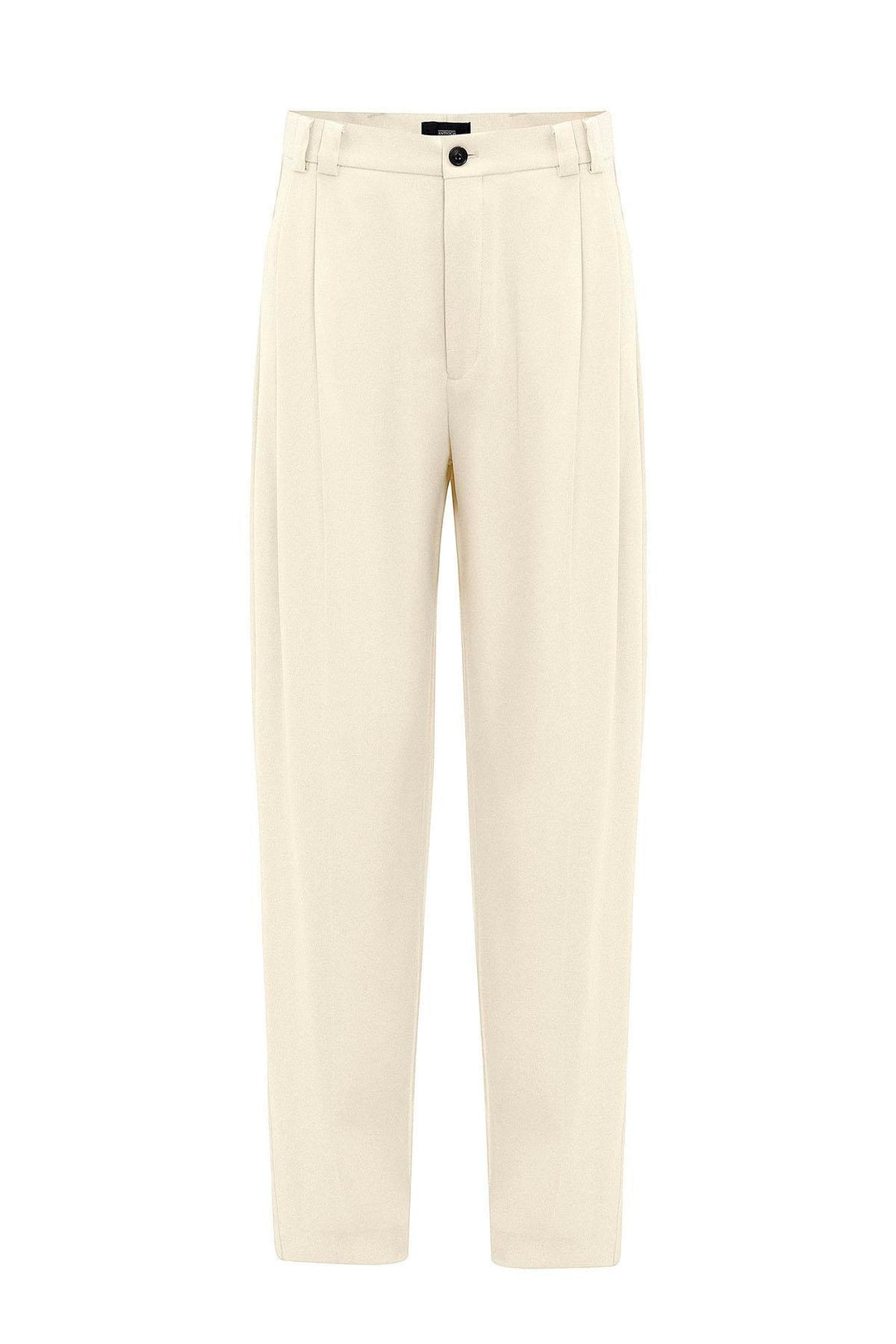ANT Antioch Ecru High Rise Relax Fit Pleated Men's Pants - Chornomorsk
