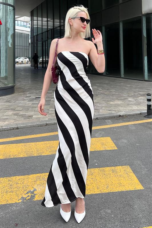 MDX Black Strapless Long Basic Dress MG2115 - Kettering