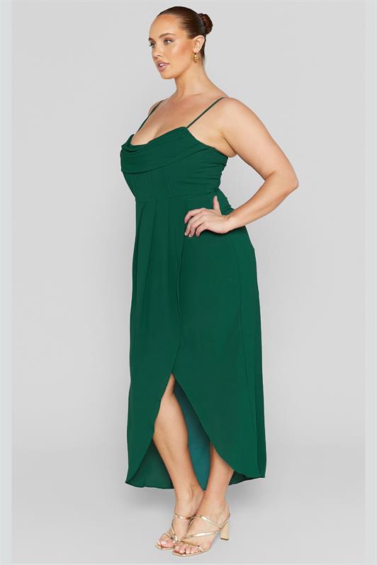 MDX Green V-neck Sleeveless Dress MG2022 - Viersen