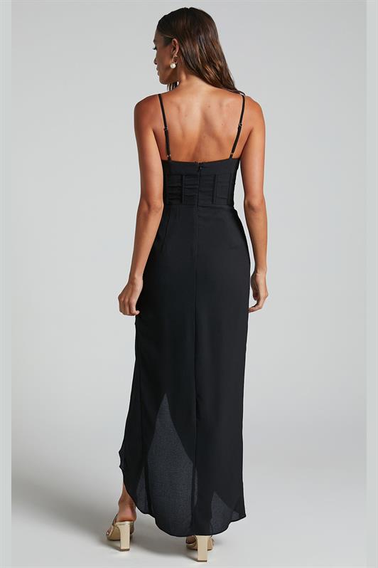 MDX Black Off-Shoulder Strap Dress MG2022 - Guamúchil