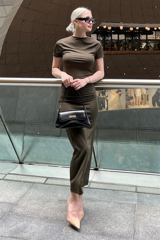 MDX Haki Basic Half Fisherman Long Dress MG1856 - Créteil