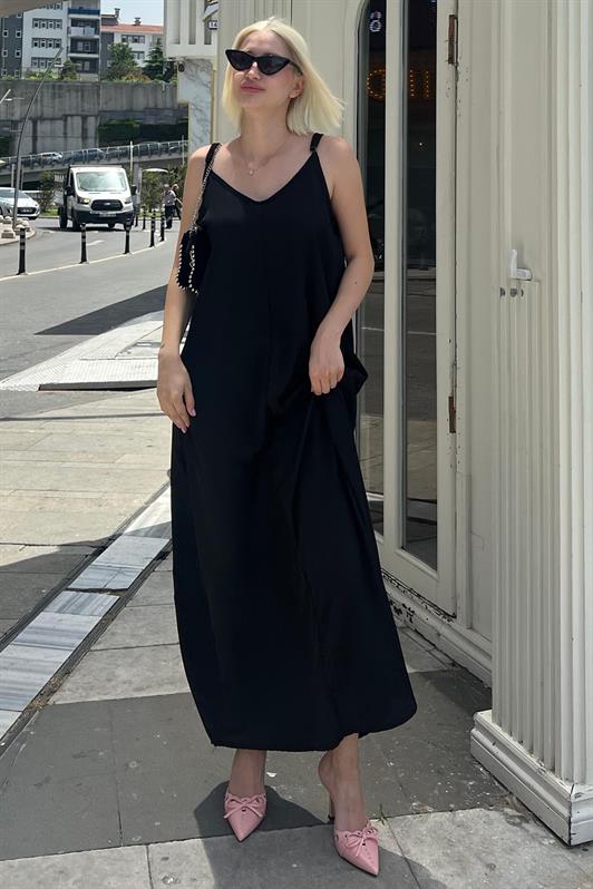 MDX Black Strappy Oversized Long Dress MG2038 - Hendersonville