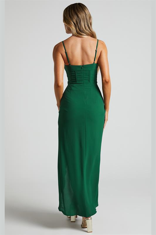 MDX Green V-neck Sleeveless Dress MG2022 - Viersen