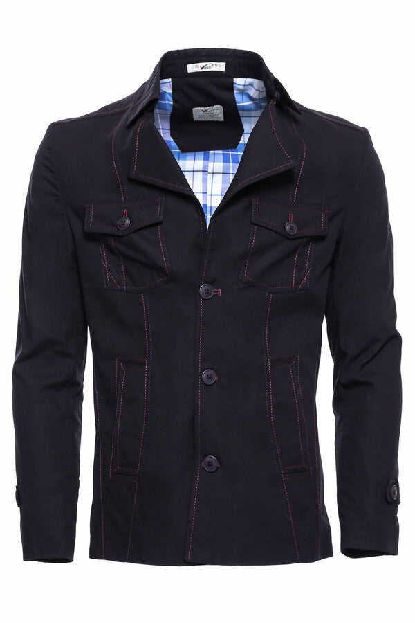 WSS Navy Blue Cotton Trench Coat  - Sydney