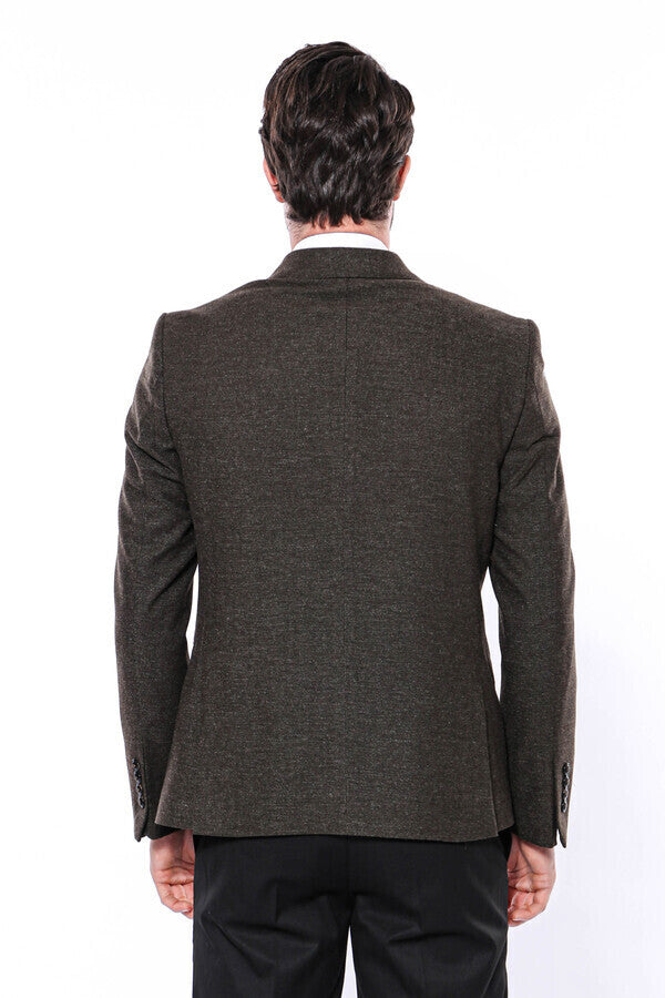 WSS Peak Lapel Khaki Men's Blazer  - West Palm Beach