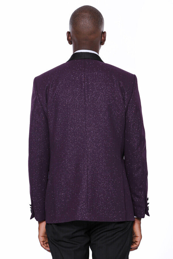 WSS Purple Shawl Lapel Tuxedo Jacket  - Scandicci
