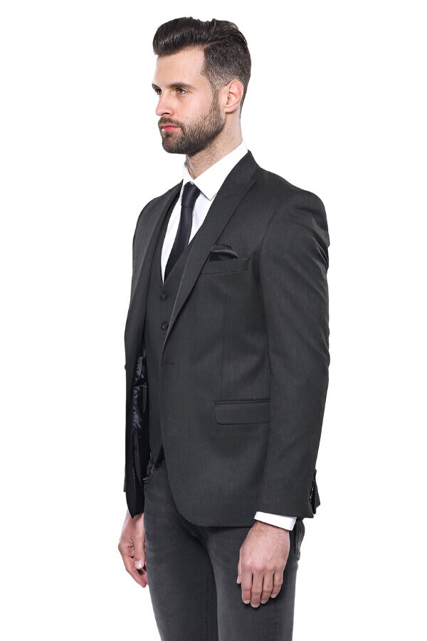 WSS Smoked Plain Blazer Vest Set  - Singen