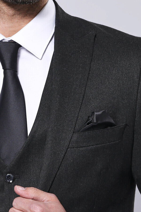 WSS Smoked Plain Blazer Vest Set  - Zamora