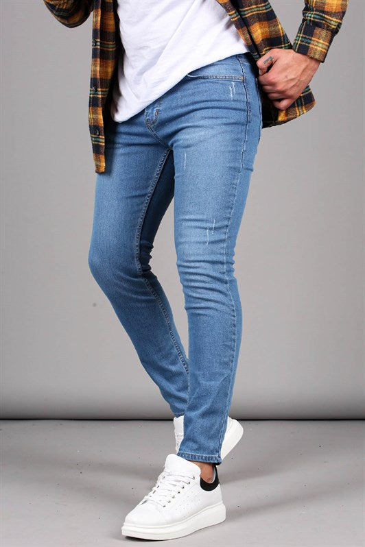 MDX Men's Blue Nail Skinny Fit Jeans 6341 - Panama City