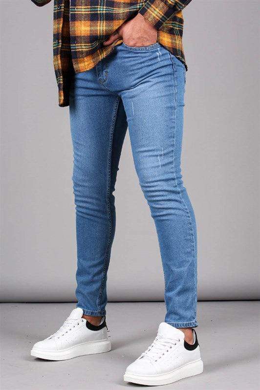 MDX Men's Blue Nail Skinny Fit Jeans 6341 - Panama City