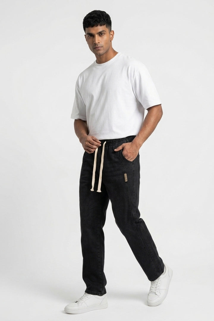 BGD Women Erkek Rahat Kesim Baggy Jean Pantolon 30076 - Siyah - Chino Hills