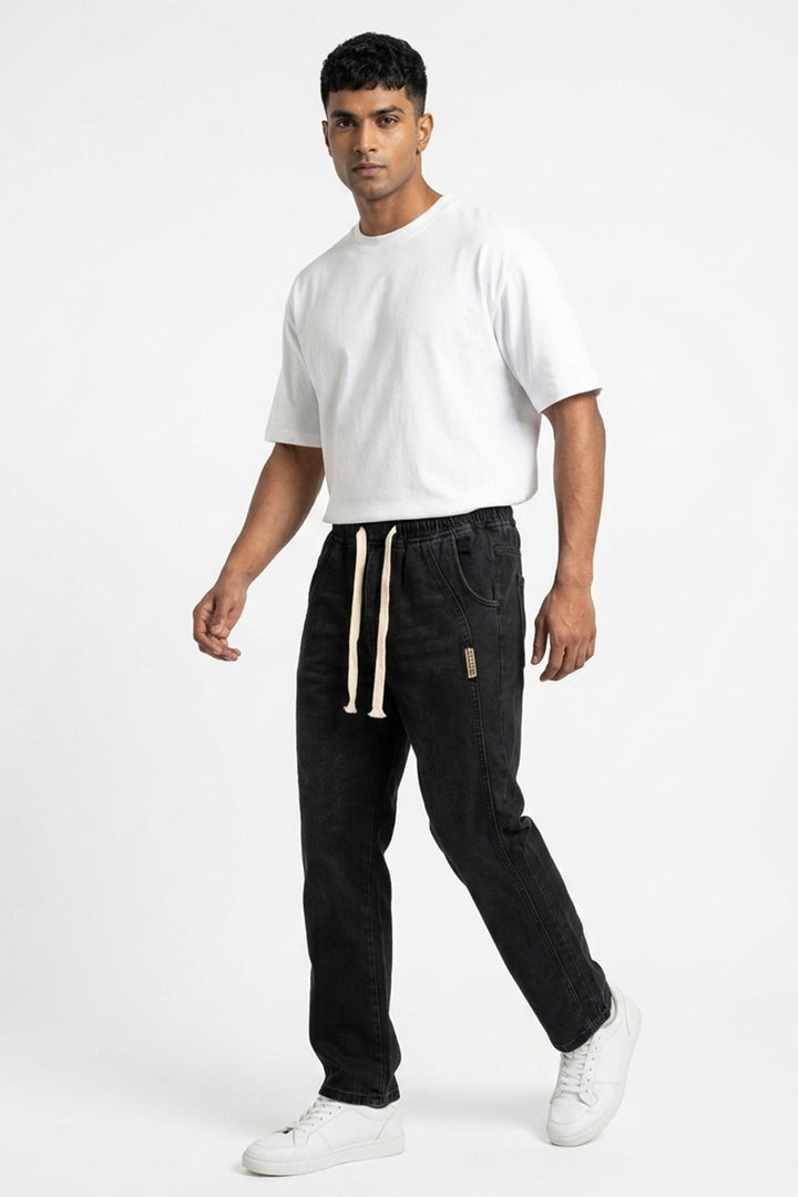 BGD Women Erkek Rahat Kesim Baggy Jean Pantolon 30076 - Siyah - Chino Hills