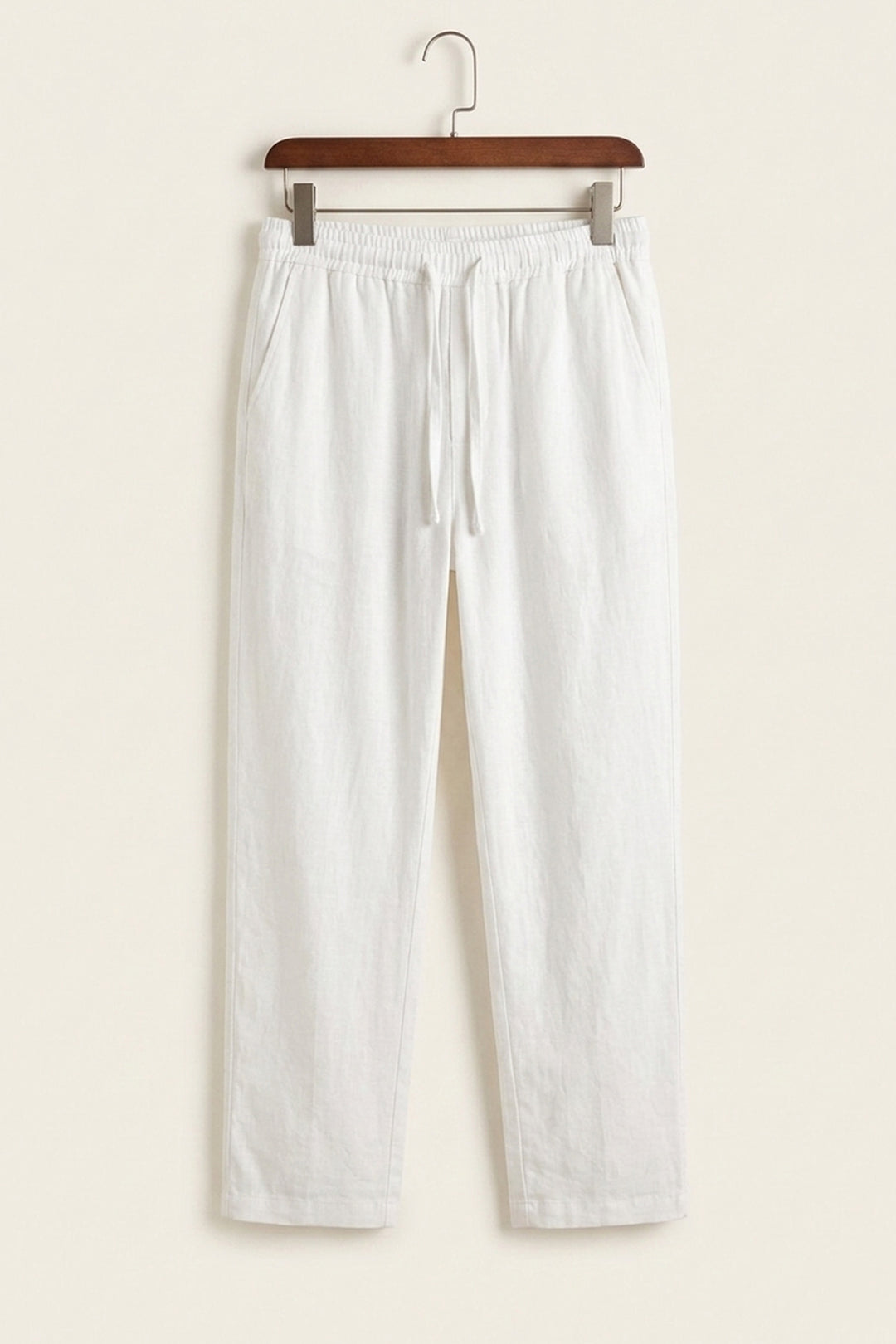 BGD Women Erkek Rahat Keten Pantolon 30118 - Beyaz - Focşani