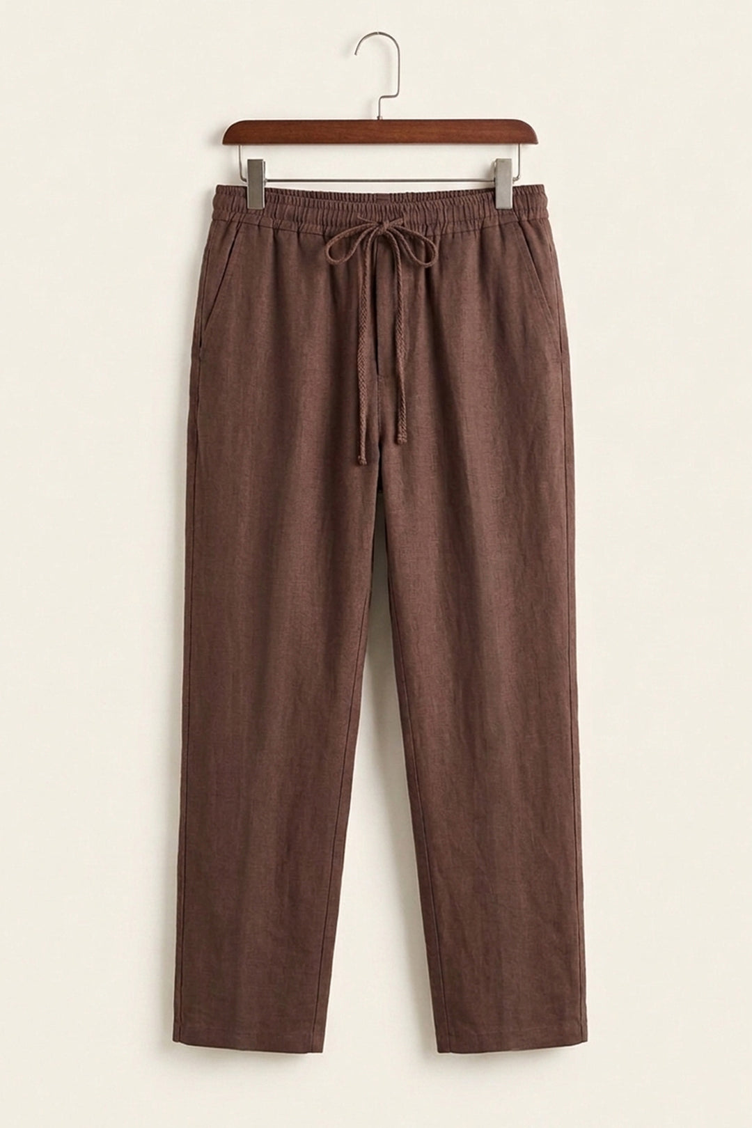 BGD Women Erkek Rahat Keten Pantolon 30118 - Kahverengi - Springfield