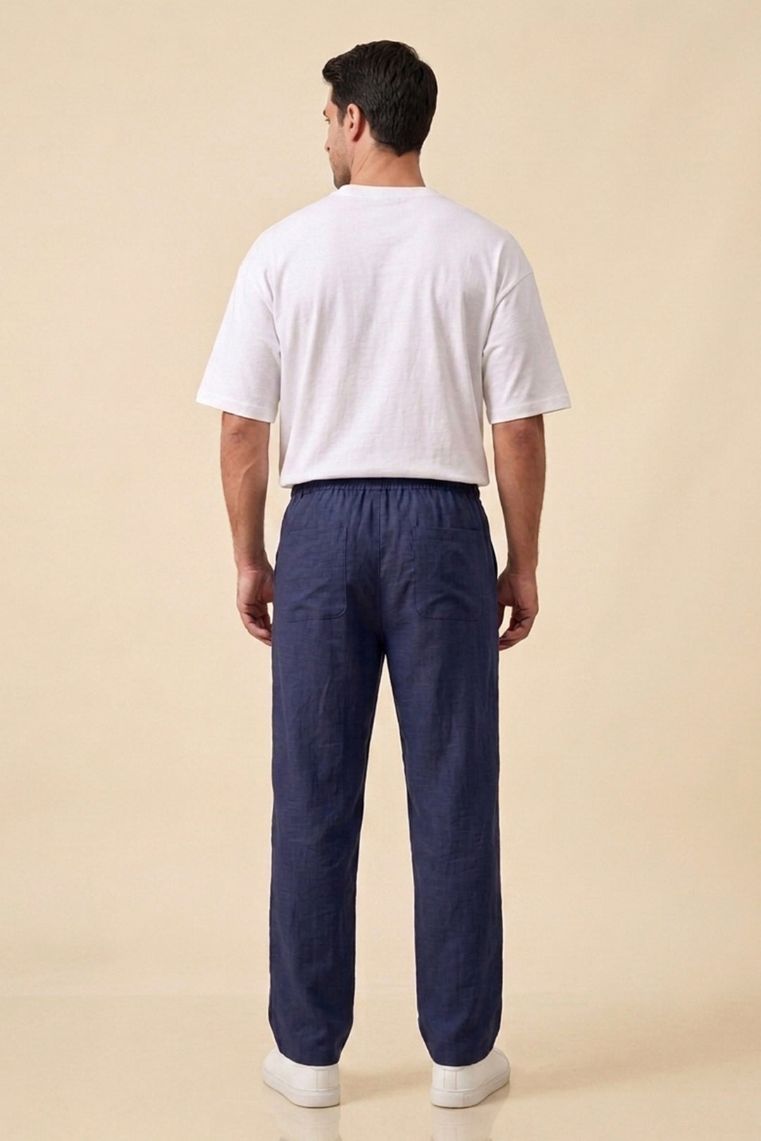 BGD Women Erkek Rahat Keten Pantolon 30118 - Lacivert - Cozumel