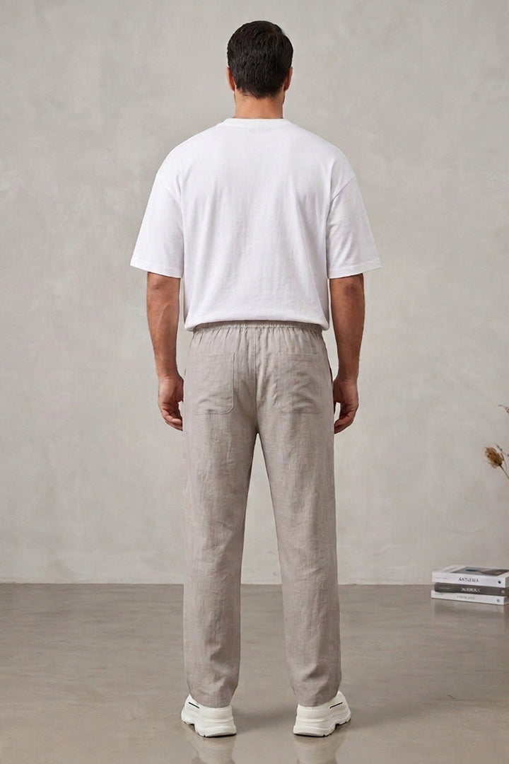 BGD Women Erkek Rahat Keten Pantolon 30118 - Taş - Tyler